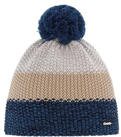 Eisbär Star Pompon Mütze Rewoolife - Klassische Wintermütze für Damen und Herren mit Merino-Mix, Dreistreifen-Design, Kuschelfleece & Bommel - Strickmütze, Wollmütze, Skimütze, Perfekt für kalte Tage