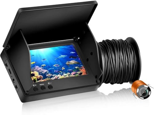 Fischfinder Fischfinder Unterwasserkamera, Weitwinkel-Infrarot-Nachtsicht, mit 4,3-Zoll-IPS-Display für EIS, Fluss und Boot (B)