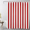 LB Rot und weiß gestreift Duschvorhang 120x175cm(BxH) Geometrisch strukturiert Antischimmel Wasserdicht Badezimmer Vorhänge,Moderne abstrakte Kunst Extra Kurz Polyester Stoff Bad Vorhang mit Haken