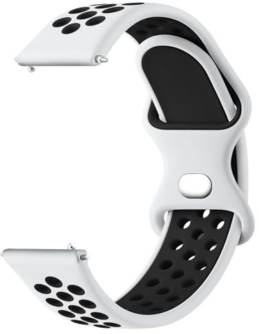ZGCE Cinturino per orologio da 22 mm, da 20 mm, per uomo e donna, in silicone bicolore, traspirante, impermeabile, cinturino di ricambio per smartwatch, 20mm