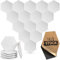 MatoSan® 24 Hexagon Akustikpanele Selbstklebend Schallschutzplatten Weiß | Akustikplatten Schallabsorption, Schalldämmung Wand- & Deckendekoration | 30x26x0,9 cm, 100% Polyester in Weiß