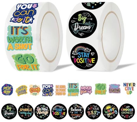 GTOTd Motivational Reward Sticker Sprüche Aufkleber (1000 Stück) Belohnungssticker Belohnungssystem fur Lehrer Schülerinnen, Labels Gift Pack Wrap, Geschenke Deko für Laptop Wasserflasche