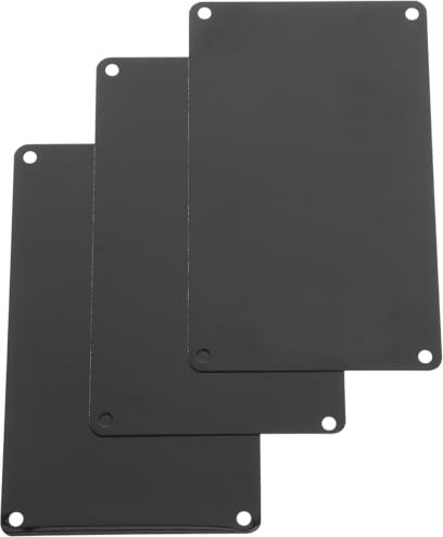 LALAFINA Lasergravur Schild 10 Stück Aluminium 100x60mm Schwarz | Schwarzes Aluminium-Schild mit 4 Löchern, ideal für Lasergravur, Beschriftung und individuelle Kennzeichnung