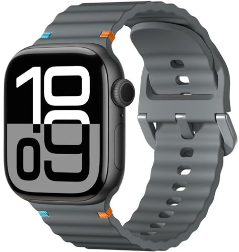 Netolo Cinturino Sportivo Compatibile con Cinturino Apple Watch Ultra 2 49mm 46mm 44mm 45mm 42mm, Cinturino di Ricambio in Silicone Morbido Compatibile con iWatch SE Series 10 9 8 7 6 5 4 3 2 1 Ultra
