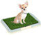 PawHut Toilette pour Chien litière avec Tapis en Gazon Artificiel Plateau et Panneau grillagé, Tapis d'entraînement pour Animaux, 46,5 x 34 cm
