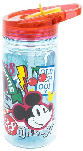 Stor Micky Maus Kinder Trinkflasche 475ml Tritan mit Griff Auslaufsicher Wiederverwendbar BPA Frei Schule Sport Wasserflasche Kinder