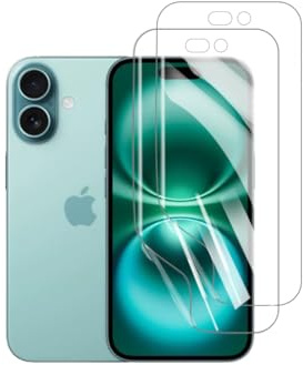 HYVICYROT Hydrogel Schutzfolie für iPhone 16/15/14Pro, 2 Stück Selbstheilende Displayfolie, Blasenfrei, Ultra Klar, Flexible Panzerfolie ohne Glas, Kratzfest, Einfache Montage