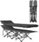 Outsunny Feldbett faltbar Campingbett mit Matratze Tragetasche 190 x 67 x 37 cm Gästebett bis 150 kg Campingliege für Erwachsene Klappbett für Indoor, Outdoor, Garten Camping Reisen Schwarz