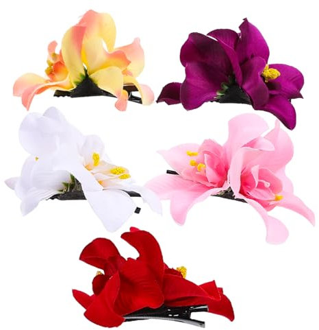 DEARMAMY 5stücke Blumen Haarnadeln Für Mädchen Haarspangen Mit Blumenhaarspange Süße Haarschmuck Für Frauen Kleine Haarspangen Für Dünnes Haar Langlebig Und Sicher