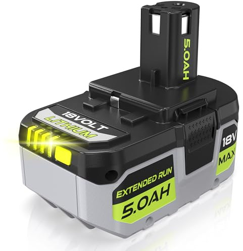 5.0Ah Replacement for Ryobi 18V ONE + Battery P108 P102 P103 P104 P105 P107 P109 P122 Compatible with Ryobi 18V ONE + Cordless Power Tools