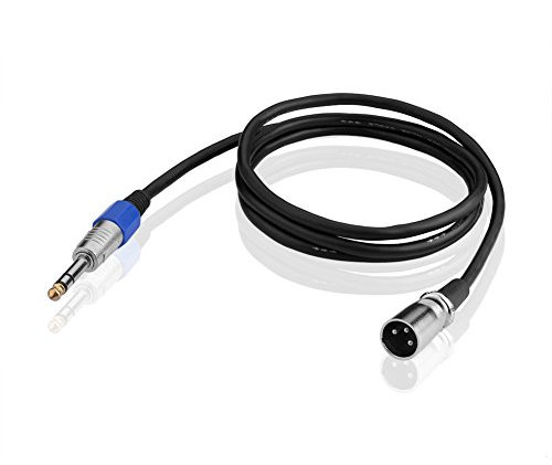 SIENOC 30cm Mikrofon Stecker Kabel 3pin XLR Y Splitter Kabel Adapter (6.5MM zu 3Pin XLR, Schwarz)