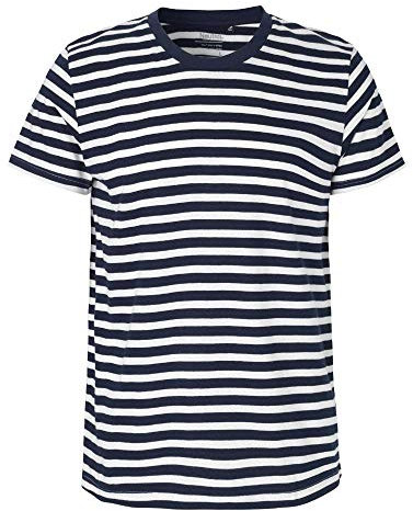 Neutral Mens Fitted T-Shirt, Größe:3XL, Farbe:White - Navy (Striped)
