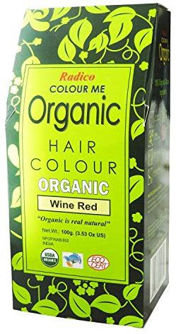 RADICO - 100% natürliche Haarfarbe - Weinrot - Deckt Graues Haar - schützt und pflegt - Ecocert - 100 g