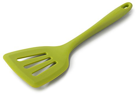 Zeal Silicone Fish Slice, Food Turner with Flexible Stainless Steel Core, Wide Cooking Spatula Slotted Turner, Ideal for Eggs, Pancakes, Fish and more, Heat Resistant, Non-Scratch, 30cm, Lime Green