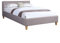 CARO-Möbel Polsterbett Anais Doppelbett 140x200 cm Designbett Bettgestell inklusive Lattenrost, Stoffbezug in grau