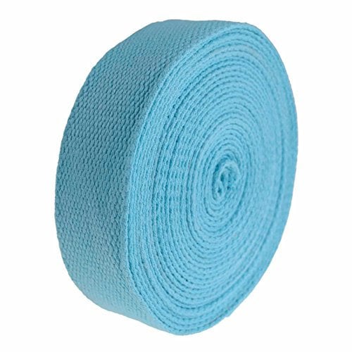 maDDma 5m Gurtband 30mm 2mm stark 100% Baumwolle Baumwollgurtband Farbwahl, Farbe:hellblau