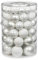 60 Christbaumkugeln Glas 4 5 6 7cm 60 St. Dose Dekokugeln Weihnachtskugeln Baumkugeln Baumschmuck Set Farbe: Just White-Mix weiß
