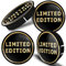 SkinoEu® 4 x 60mm Silikon Nabenkappen Kappen Limited Edition Gold Felgendeckel Radkappen Radnabendeckel Nabendeckel Auto Tuning C 64 O*