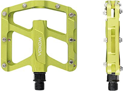 Voxom Pedale Voxom MTB Pedale Pe16 grün, Aluminium, anodisiert, Cr-Mo Achse, Gleitlager, Austausch-Pins, ATIPD2602, grün, m, 718000246