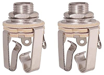 2pcs 1/4'' Stereo Output Jack Socket Plate For Guitar Bass Active Pickup