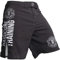 Hardcore Training Fight Shorts Recruit Schwarz Grün Rot Lila Blau Herren Boxen MMA BJJ Grappling Kickboxen No Gi, Schwarz, Groß