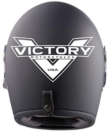 myrockshirt 2X Victory Usa Logo Helmaufkleber Aufkleber für Motorrad Bike Roller Mofa Sticker Decal Tuningaufkleber