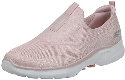 Skechers Go Walk 6 Glimmering, Scarpe da ginnastica Donna, Lt Rosa Tessile Trim, 37 EU