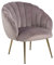 AC Design Furniture Denise Relaxsessel, H: 81 x B: 71 x T: 71 cm, Altrosa, Stoff/Chrom, 1 Stk.