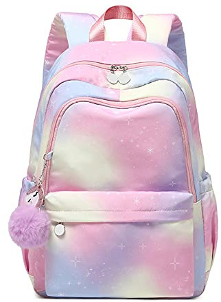 Mädchen Regenbogen Glitzer Rucksack, Regenbogen Rucksack Kinder Schultasche, Bunte Schulrucksack Damen Rucksack Lässiger Tagesrucksack für Schule Reise Arbeit