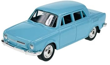 Jlwiy Dromader Welly Skoda 100 Blau 1/60 1:60 Neu Modell Auto 7cm
