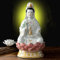Getrelax Guan Yin Statue Keramik Quan Yin Statue buddhistische Avalokiteshvara Kuanyin/Buddhismus Statue auf Lotus, beste chinesische Feng Shui Geschenke