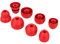 Toxaoii, 8 auricolari di ricambio in silicone, compatibili con Beats by dr dre, Powerbeats Pro, Beats x, Urbeats Wireless Earphone (rosso)