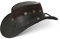 Black Forest Fox Country Luxus Western Cowboy Hut Reiten Leder (S, Deep Brown)