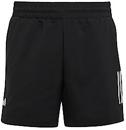 adidas Niños Club Tennis 3-Stripes Shorts, Black, 5-6 Years