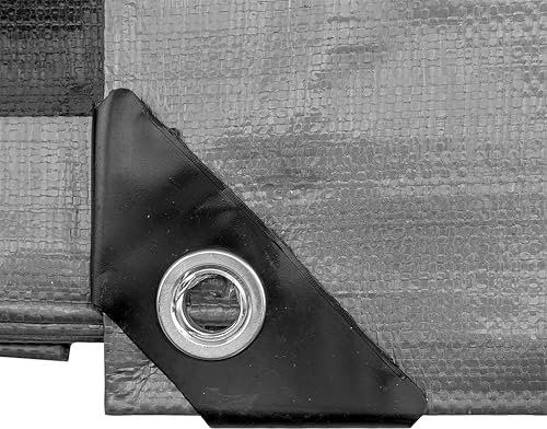 Tough heavy duty 260gsm waterproof tarpaulin/cover up tarp/garden dry storage sheeting,builders sheet,garden +camping (5m x 6m)