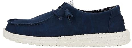 HEYDUDE - Wendy Stretch Canvas - Baskets pour Femme - Chaussons avec Semelles Confortables - Style Mocassin, Navy, 40