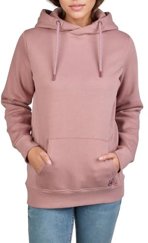 DENIMFY Hoodie Damen Regular Fit DFEmma Kapuzenpullover Pullover Cross-Over Kragen Rose M, Größe:M, Farben:Antique Rose (13300)