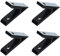 sourcing map 4Stk 45 Grad Winkel Aluminum Profil Eckwinkel Strebe Gelenk Anschlüsse für 2020 Serie (Schwarz)