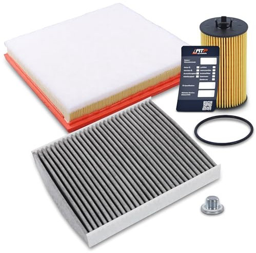 ATEC Germany Inspektionspaket Filterset mit 1x Ölfilter; 1x Innenraumfilter; 1x Luftfilter; 1x Ölwechselanhänger Kompatibel mit CHEVROLET CRUZE, ORLANDO (J309), OPEL ASTRA J, ZAFIRA C, CASCADA (W13)