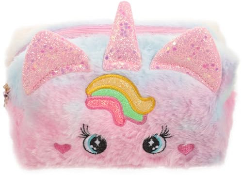 PACKOVE Trousse De Toilette Licorne Sacs De Maquillage en Peluche À Cosmétiques en Trousse De Maquillage De Voyage Kawaii Petite Pochette De Rangement De Voyage pour