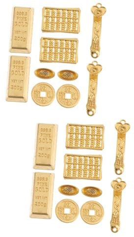 BESTonZON 20 STK Barren Modell Ornament Chinoiserie-Ornamente Bonsai-Ornamente für den einzug Facilitation Münzen Modelle kleine Hausversorgung kleines Hausmodell Kupfer