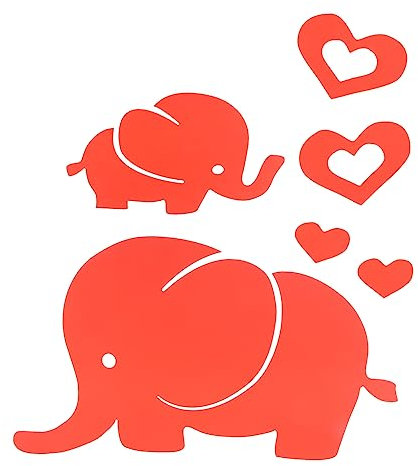 KONTONTY Elefanten-spiegelaufkleber 3d Cartoon 6 Stück Abnehmbarer Wandaufkleber Diy-heimdekoration Für Wände Glas