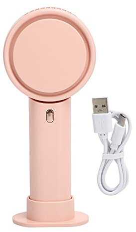 USB Handheld Bladeless Rechargeable Fan for Home Office Portable Mini Air Cooler Pink