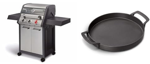 Enders® Gasgrill MONROE PRO X 3 S TURBO, 3-Edelstahlbrenner, PanoVision Sicht & SWITCH GRID Pfanne, aus Gusseisen, Gasgrill mit Rost System