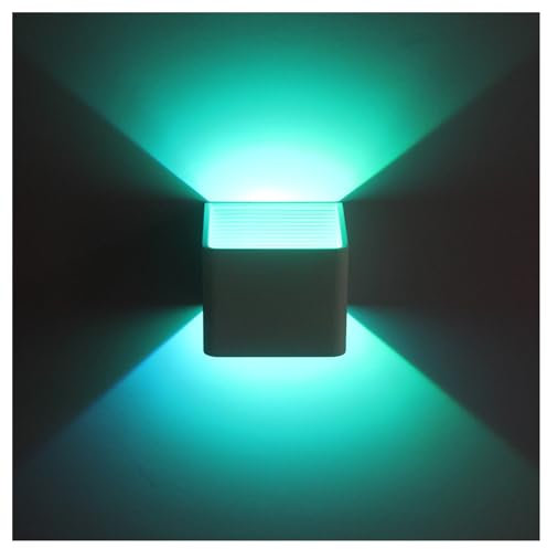 ESOP LED Wandleuchte RGB Wandlampe 3W Weiß Modern Up und Down Wandlicht mit Fernbedienung Kreative Wandleuchte für Badezimmer, Wohnzimmer, Schlafzimmer, Flur, Balkon, Treppenhaus