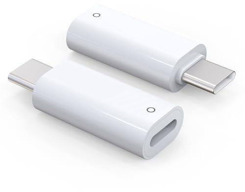 TechMatte USB C Pencil Adapter Designed for Apple Pencil 1st Gen, Only Compatible with iPad 10th /11th A16 2025 Gen,USB-C to Lightning Pencil Charging Adapter,Support Charging & Connection(2Pack)