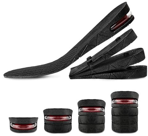 Höhenverstellbare Einlegesohlen, Unsichtbare Schuhlifteinsätze, Luftgepolsterte Schuheinlagen, 3-7.5cm Einlegesohle Kissen Schuheinlagen Erhöhung Höhenverstellbare Height Increase Insoles