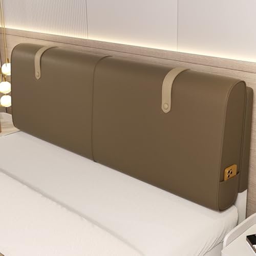 Modernes Leder-Kopfteil für Schlafzimmer, abnehmbares Wandkissen, gepolstertes Bett, Rückenlehne, dickes Kunstleder-Kissen für 119 x 58 x 5 cm