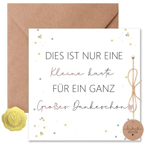 Sugeru Dankeskarten - Drücke Meinen Aufrichtigen Dank aus - Danke Karte mit Extra Großem Text - Danke,Karte Danke für die Person, der Sie am Meisten Danken Möchten für Freunde, Kollegen, Lehrer (Ⅰ)