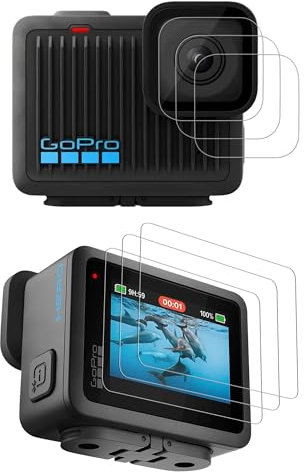 CYNOVA [6 PCS Schutzfolie für GoPro Hero 4K, Kamera Zubehör für GOPRO HERO 4K Displayschutz, 9h Härte Kratzfest, Anti-Fingerabdruck Blase fre